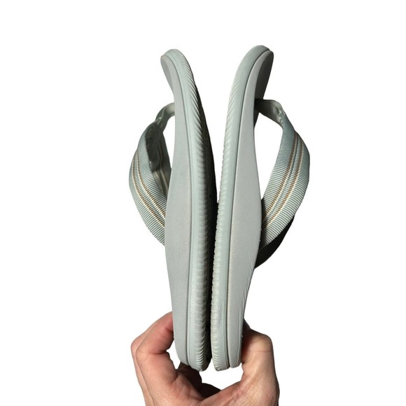CHACO Size 8 CHILLOS FLIP SADIE AQUA GREY FLIP FLOP SANDALS Women’s Thong #S81-3 - Picture 4 of 8